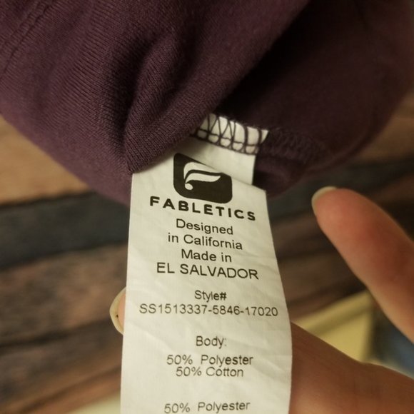 Purple Short Sleeve Wide Neck Tee - Picture 3 of 4